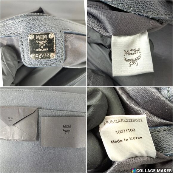 MCM Leather Gray Shoulder Bag | Laptop Bag up to 15" | Messenger Bag - Picture 9 of 12